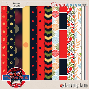 Ladybug Lane Patterned Papers By The Brit Chick