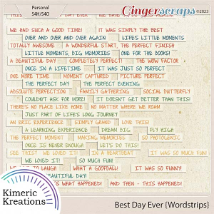 Best Day Ever Word Strips by Kimeric Kreations 