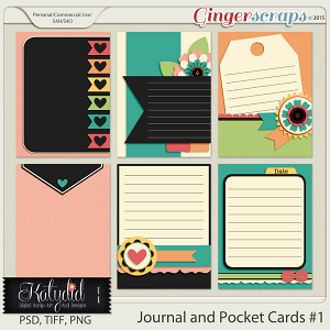 Journal and Pocket Scrapbooking Cards Layered Templates Pack No 1