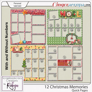 12 Christmas Memories Quick Page by Scrapbookcrazy Creations