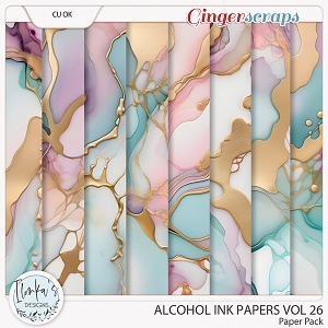 CU Alcohol Ink Papers Vol 26 by Ilonka's Designs 
