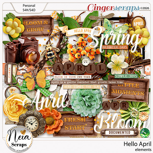 Hello April - Elements - by Neia Scraps