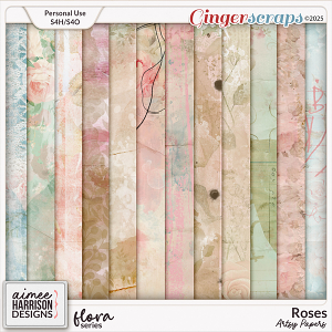Roses Artsy Papers by Aimee Harrison
