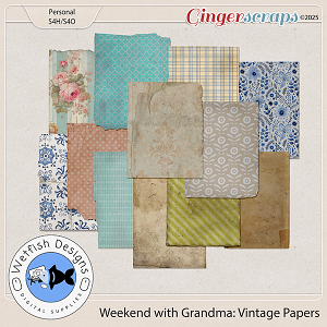 Weekend with Grandma: Vintage Paper Pack by Wetfish Designs 