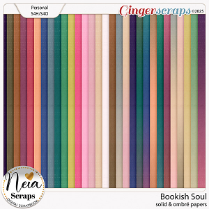 Bookish Soul - Solid & Ombré Papers - by Neia Scraps