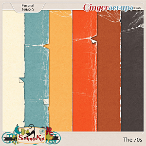 The 70s Torn Papers by The Scrappy Kat