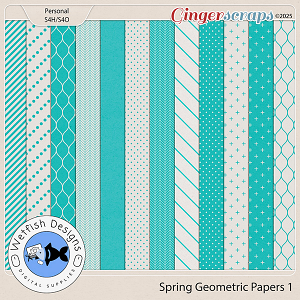 Spring Geometric Papers 1 by Wetfish Designs