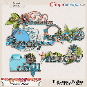 That January Feeling Word Art Clusters from Designs by Lisa Minor
