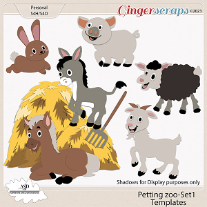 CU /PU Petting Zoo Templates-Set1 by Adrienne Skelton Designs