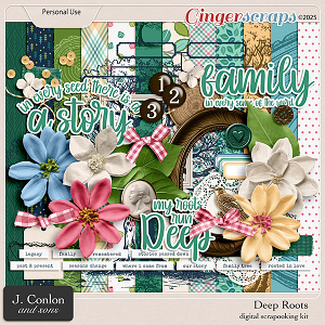 Deep Roots Digital Scrapbooking Kit by J. Conlon and Sons