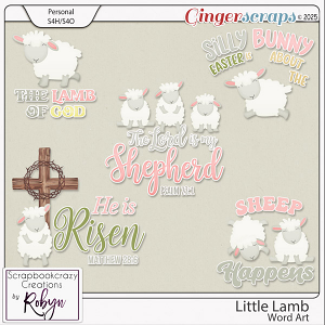 Little Lamb Word Art by Scrapbookcrazy Creations