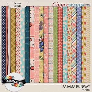 Pajama Runway - Papers by Lisa Rosa Designs