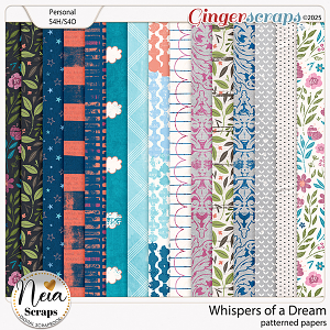 Whispers of a Dream - Patterned Papers - by Neia Scraps