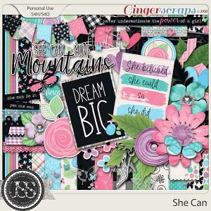 She Can Digital Scrapbook Kit