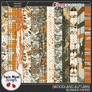 Woodland Autumn - BLENDED PAPERS by Twin Mom Scraps