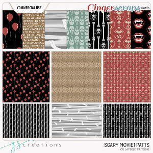 Scary Movies1 Layered Patterns (CU) by GS Creations