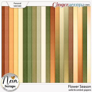 Flower Season - Solid & Ombré Papers - by Neia Scraps
