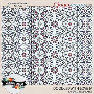 Doodled With Love IV - CU/PU Layered Patterns by Lisa Rosa Designs
