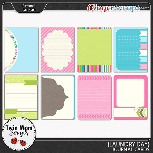 Laundry Day - JOURNAL CARDS by Twin Mom Scraps