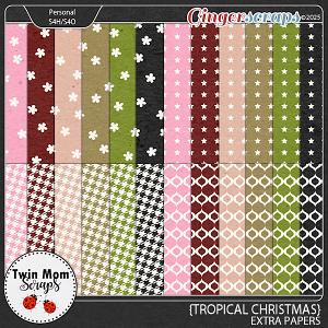 Tropical Christmas - EXTRA PAPERS by Twin Mom Scraps