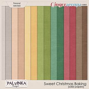 Sweet Christmas Baking Solid Papers by Palvinka Designs