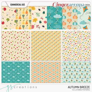 Autumn Breeze Layered Patterns (CU) by GS Creations