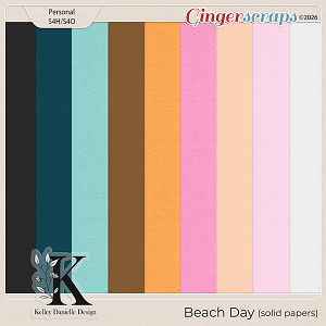 Beach Day Solid Papers Kit by Kelley Danielle Design