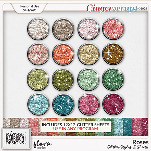 Roses Glitters by Aimee Harrison