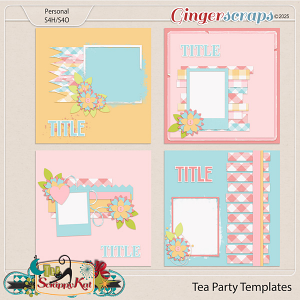 Tea Party Templates by The Scrappy Kat