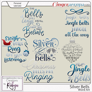 Silver Bells Word Art by Scrapbookcrazy Creations