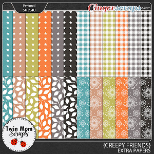 Creepy Friends - EXTRA PAPERS by Twin Mom Scraps