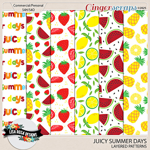 Juicy Summer Days - CU/PU Layered Patterns by Lisa Rosa Designs