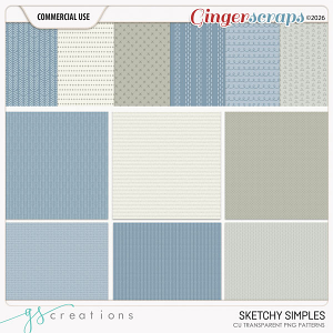 Sketchy Simples Patterns (CU) by GS Creations