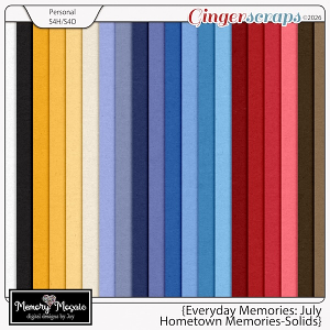 Everyday Memories: July-Hometown Memories Solids by Memory Mosaic