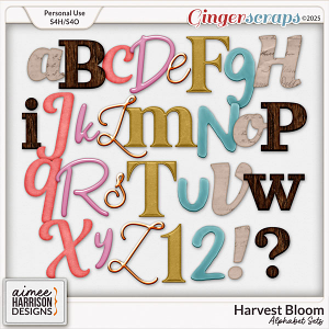 Harvest Bloom Alphabet Sets by Aimee Harrison