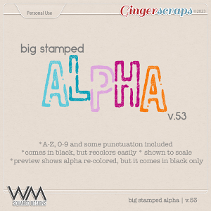 Big Stamped Alpha | V.53