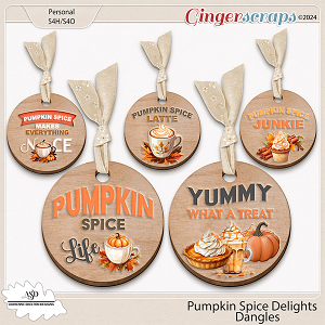 Pumpkin Spice Delight Dangles-by Adrienne Skelton Designs 