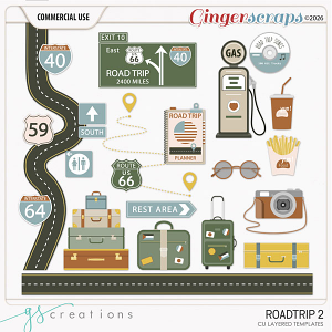 Road Trip2 Layered Templates (CU) by GS Creations