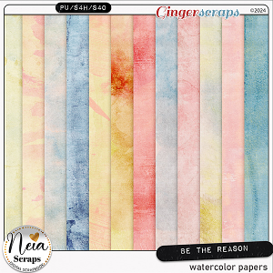 Be The Reason - Watercolor Papers - by Neia Scraps