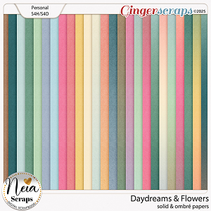 Daydreams & Flowers - Solid & Ombré Papers - by Neia Scraps