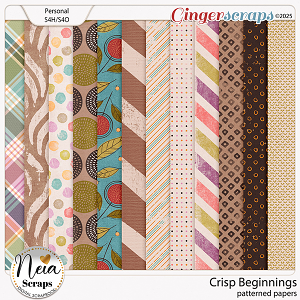 Crisp Beginnings - Patterned Papers - by Neia Scraps