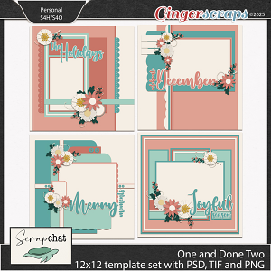 One and Done Two Template Set by ScrapChat Designs