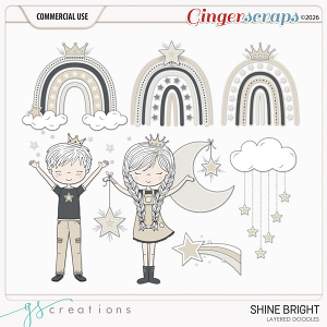 Shine Bright Layered Doodles (CU) by GS Creations