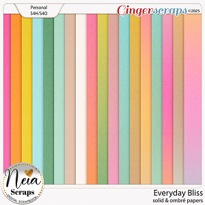 Everyday Bliss - Solid & Ombré Papers - by Neia Scraps