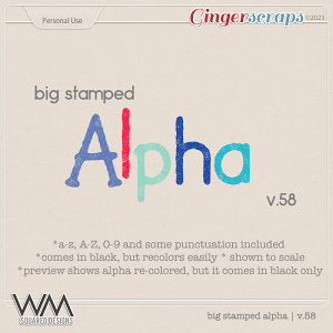 Big Stamped Alpha | V.58