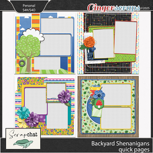 Backyard Shenanigans Quick Pages by ScrapChat Designs