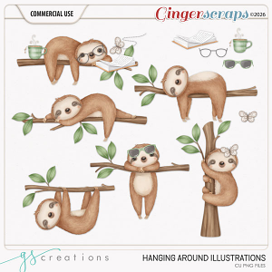 Hanging Around Illustrations (CU) by GS Creations