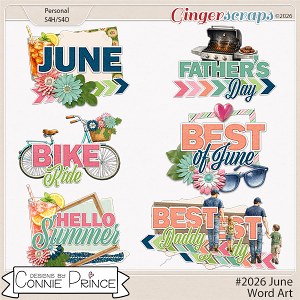 #2026 June - Word Art Pack by Connie Prince