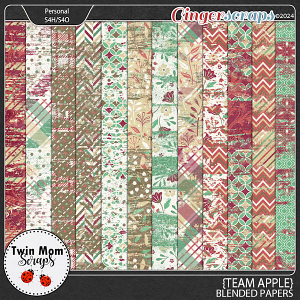 Team Apple - BLENDED PAPERS by Twin Mom Scraps