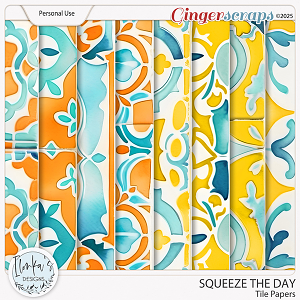Squeeze The Day Tile Papers by Ilonka's Designs 